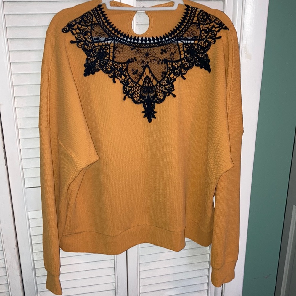 SHEIN Lace Sweatshirt